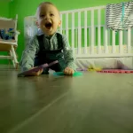 child on floor yelling